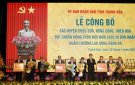 Lễ công bố huyện Triệu Sơn, Nông Cống, Thiệu Hóa đạt chuẩn NTM và đón nhận Huân chương lao động hạng Ba.